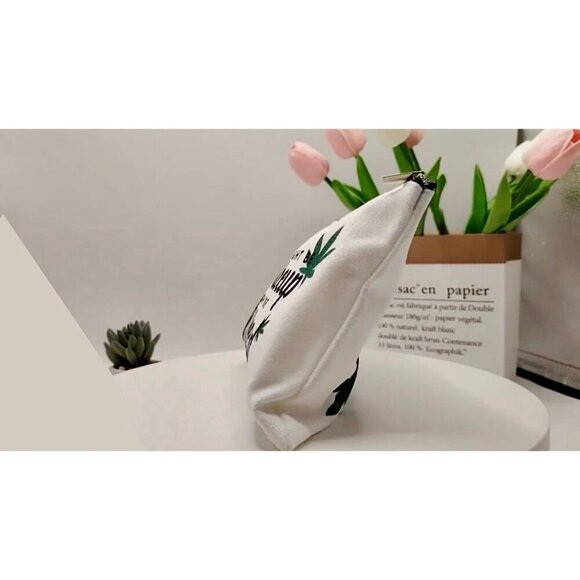 "Makeup/Weed" Canvas Pouch - Picture 6 of 6